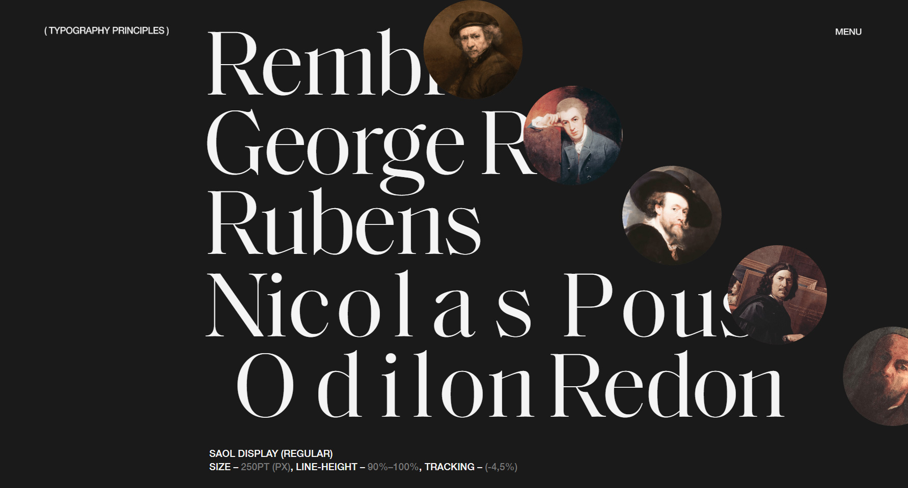 Typography Principles - Website of the Day