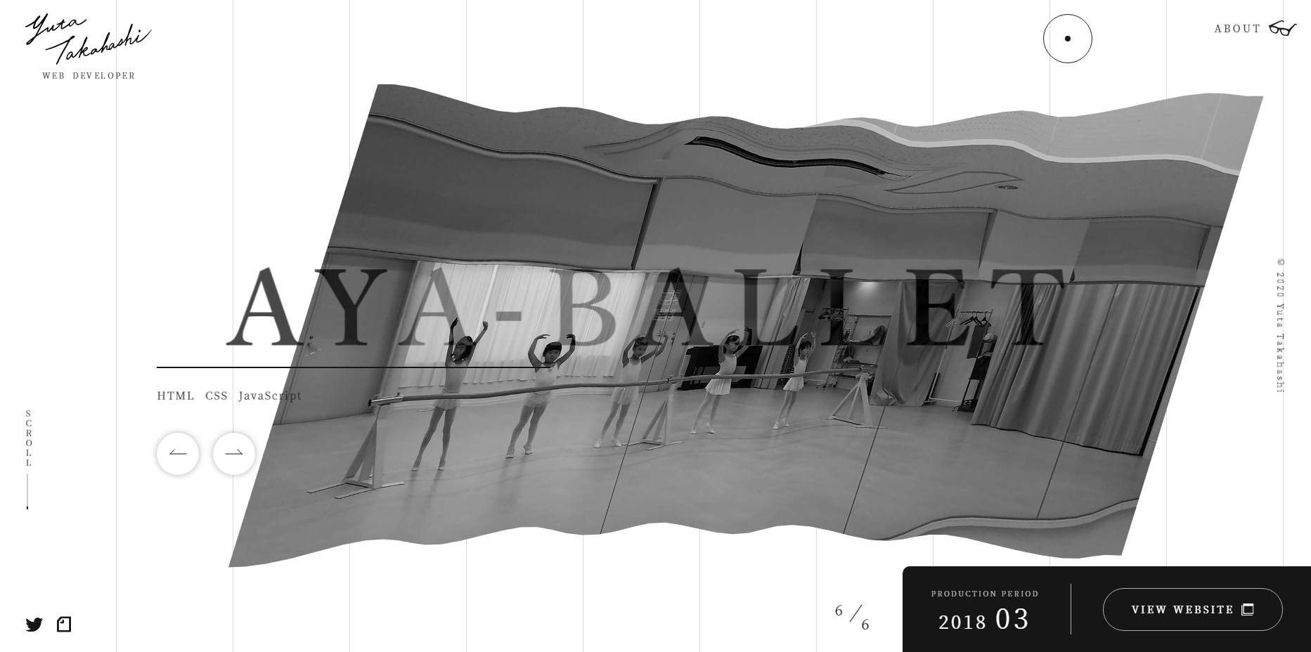 Yuta Takahashi - Portfolio - Website of the Day