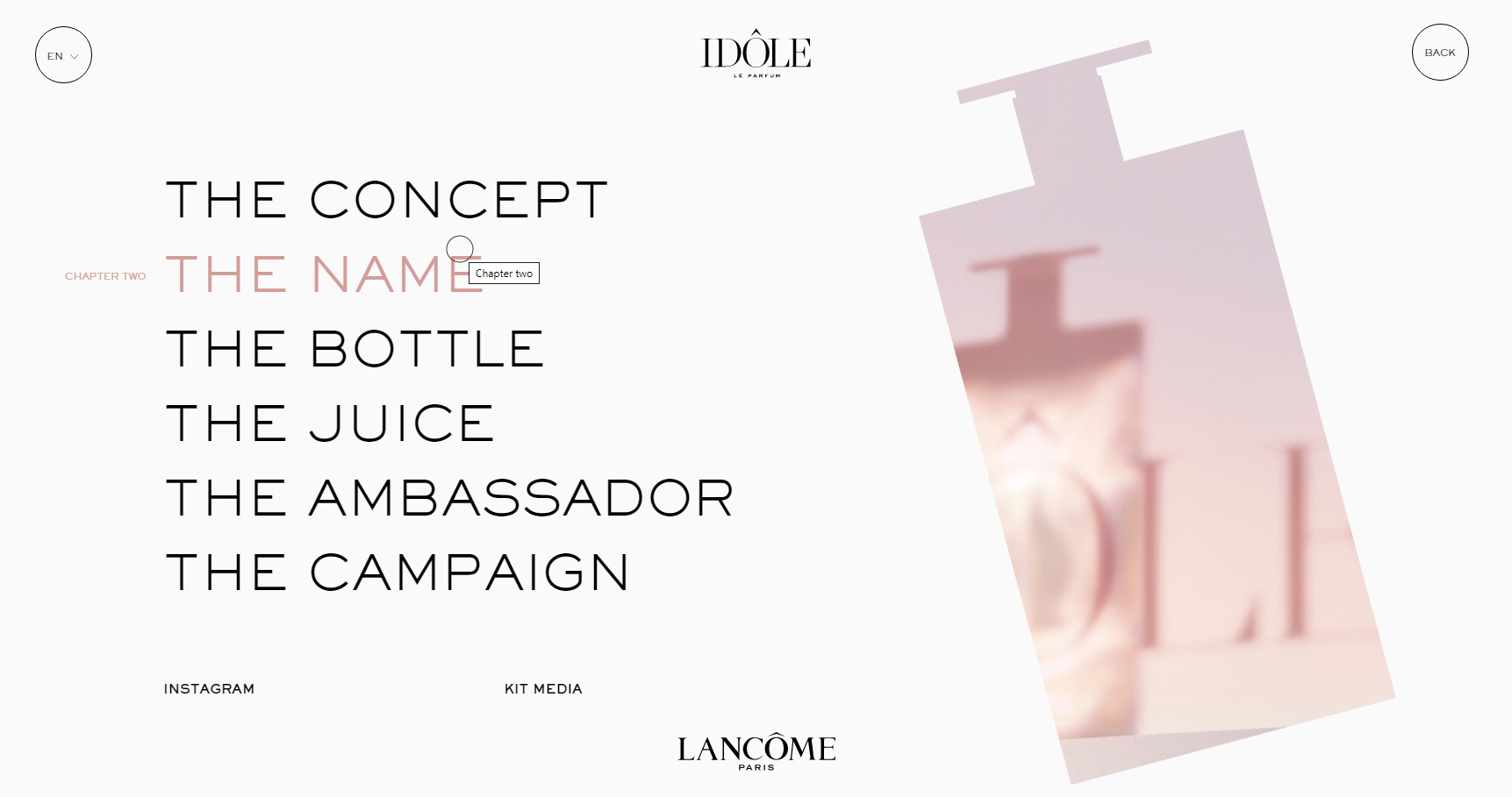 Idôle by Lancôme - Website of the Day