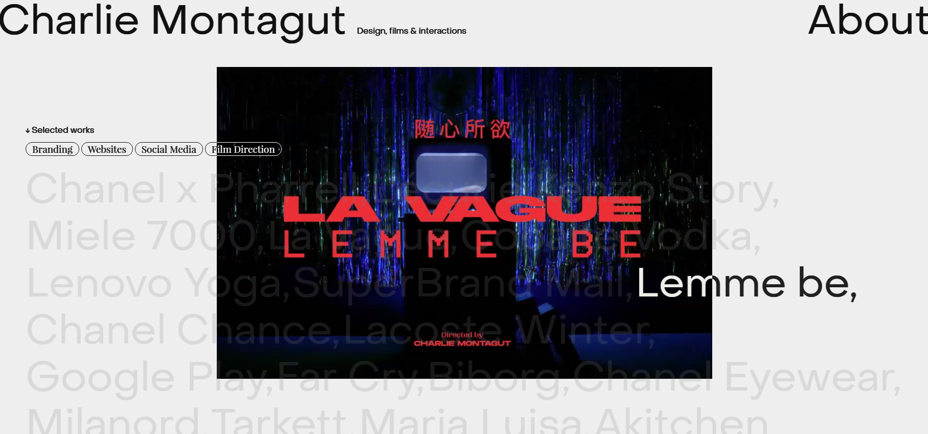 Charlie Montagut - Website of the Day