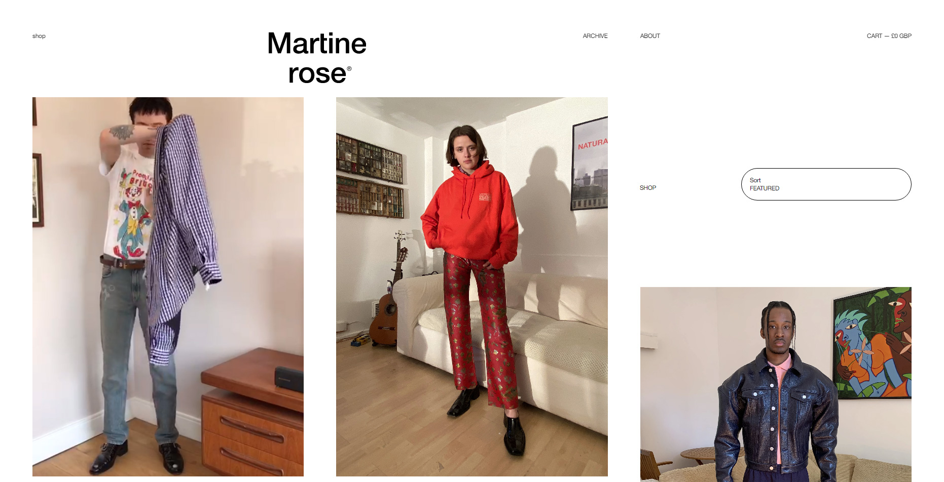 Martine Rose - Website of the Day