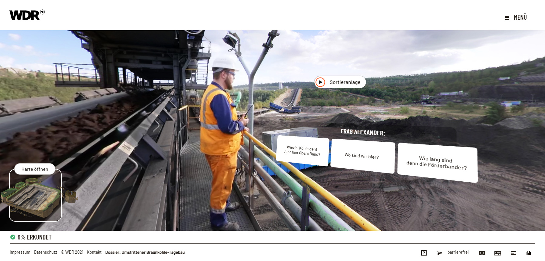WDR Lignite Mining 360° VR - Website of the Day