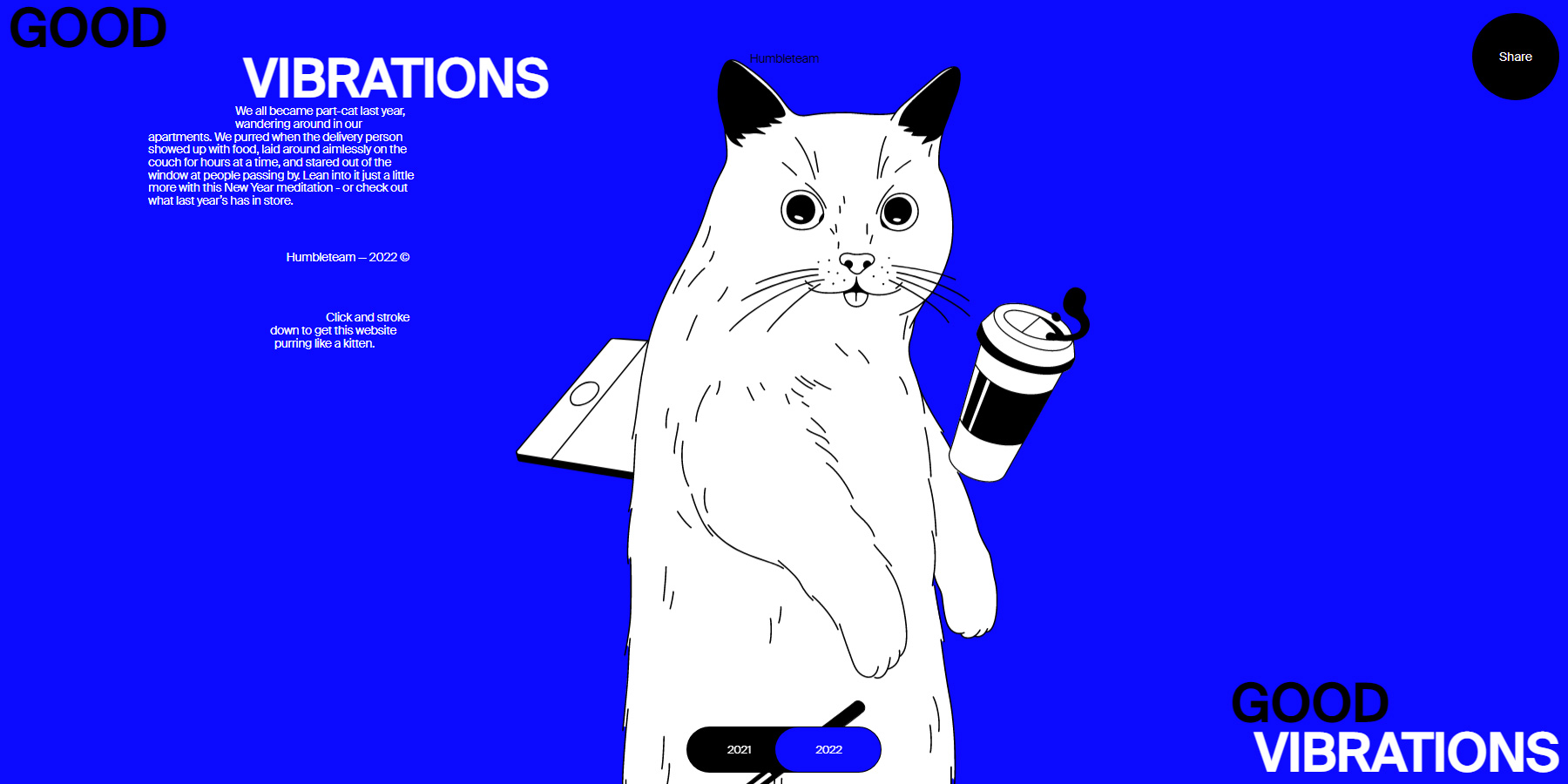 A digital cat meditation - Website of the Day