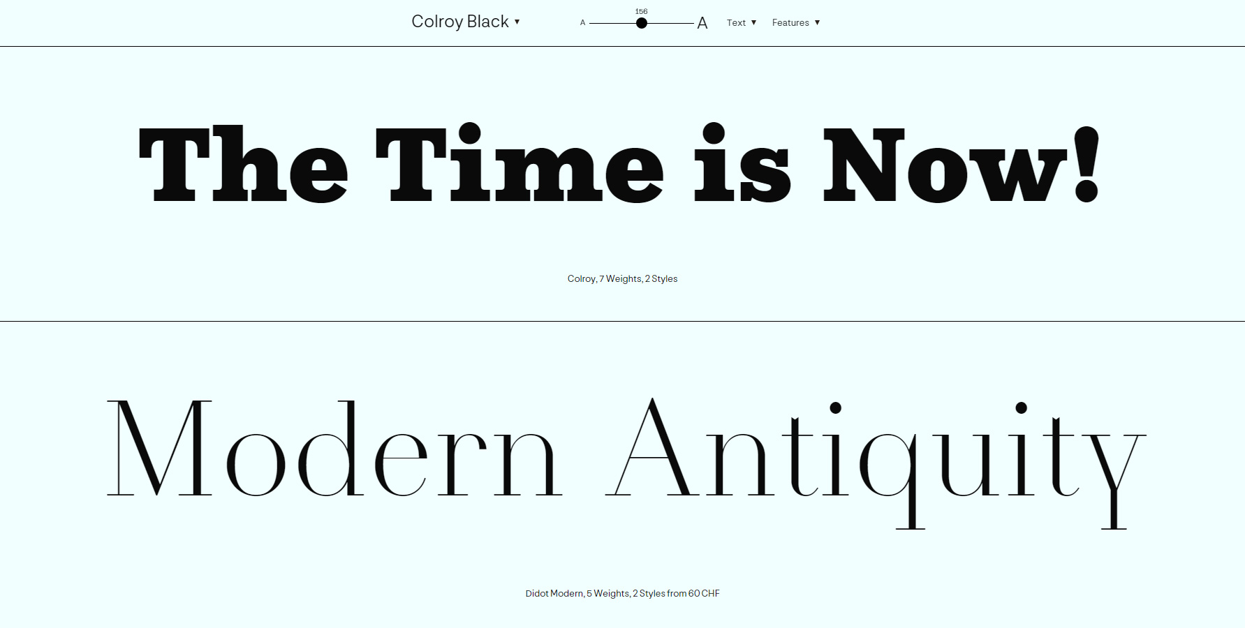 Nouvelle Noire Swiss Type Foundry - Website of the Day