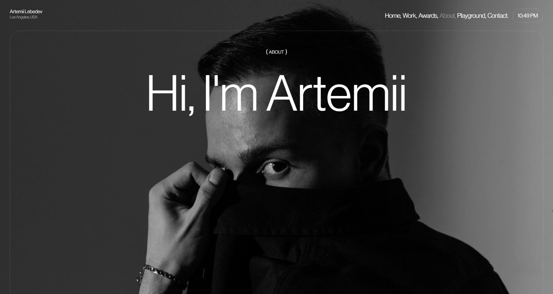 Artemii Lebedev, Portfolio 2023 - Website of the Day