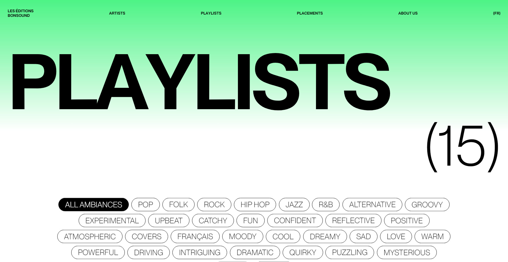Les Éditions Bonsound - Website of the Day
