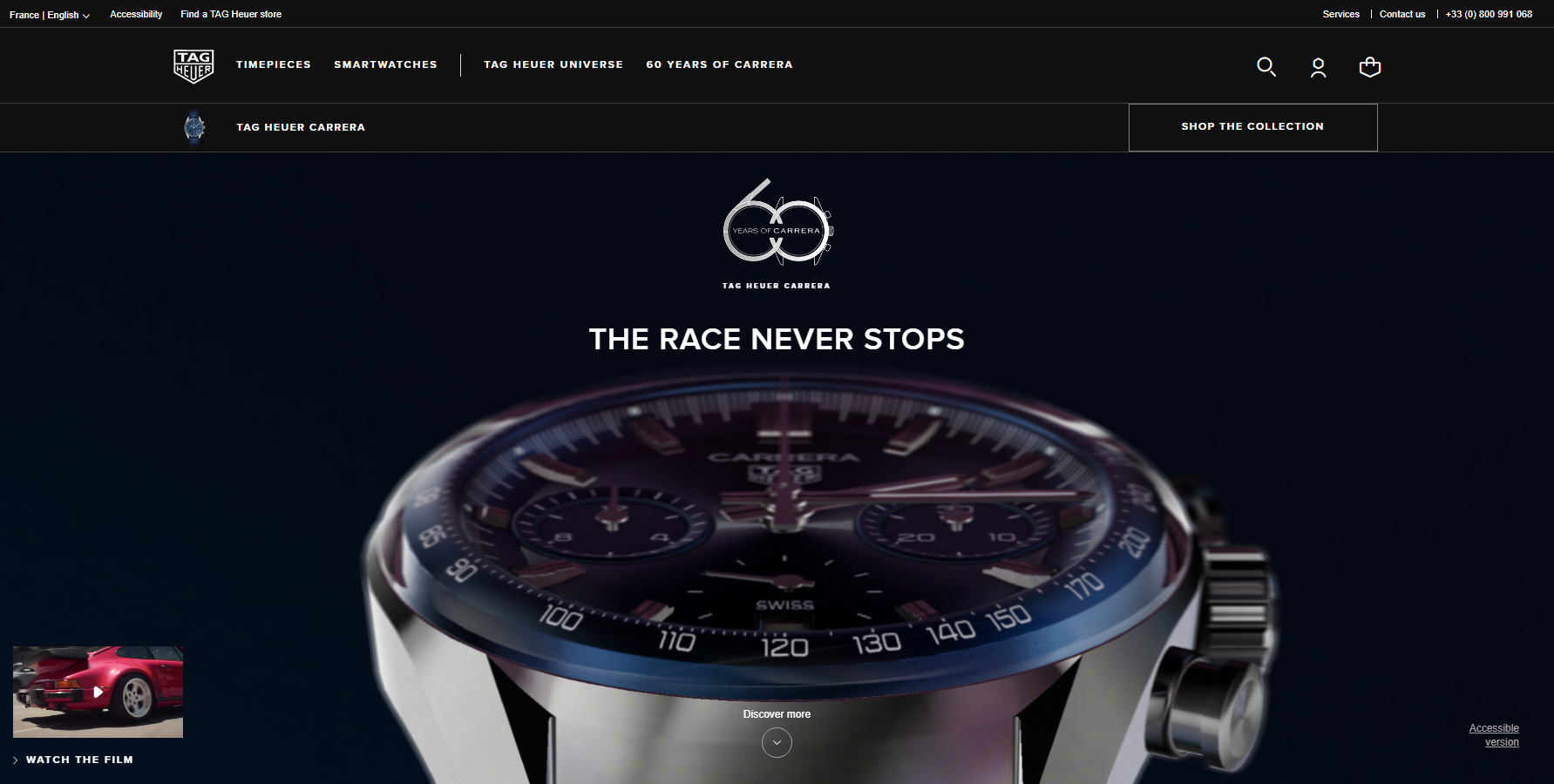 TAG Heuer Carrera 60th - Website of the Day