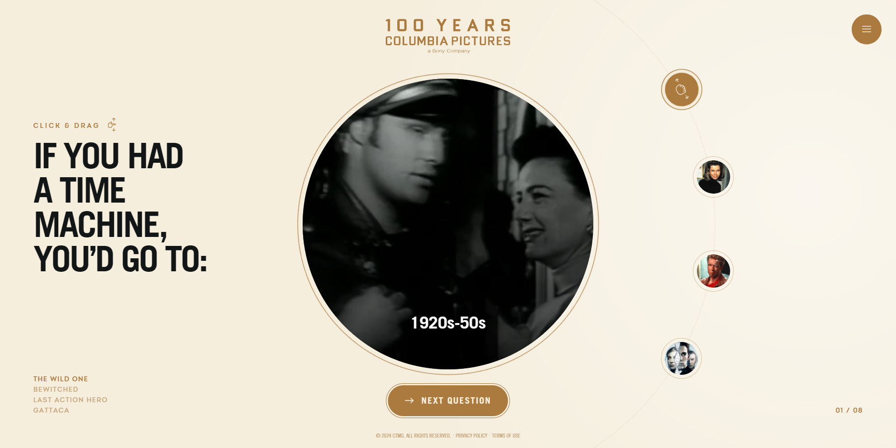 Sony Columbia 100 Year Anniversary - Website of the Day