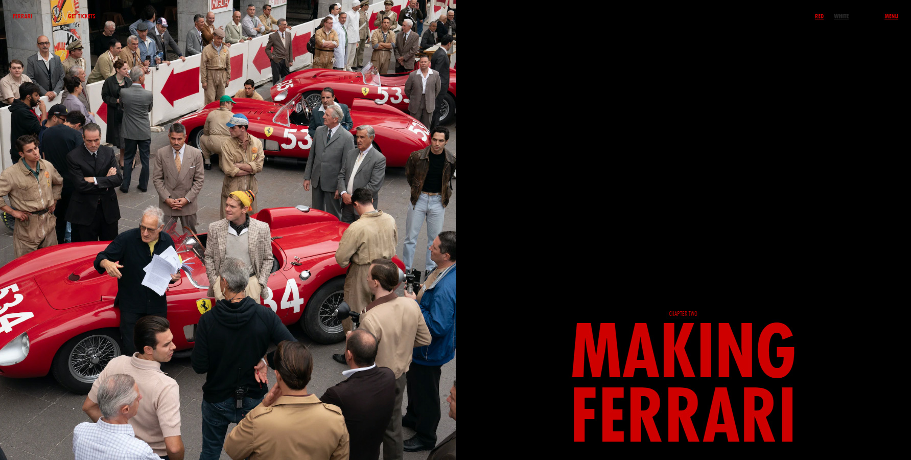 Ferrari Movie - Website of the Day
