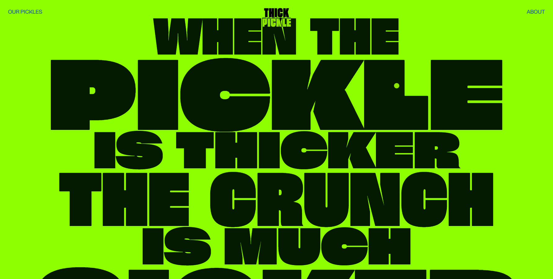 Thick Pickle - Website of the Day