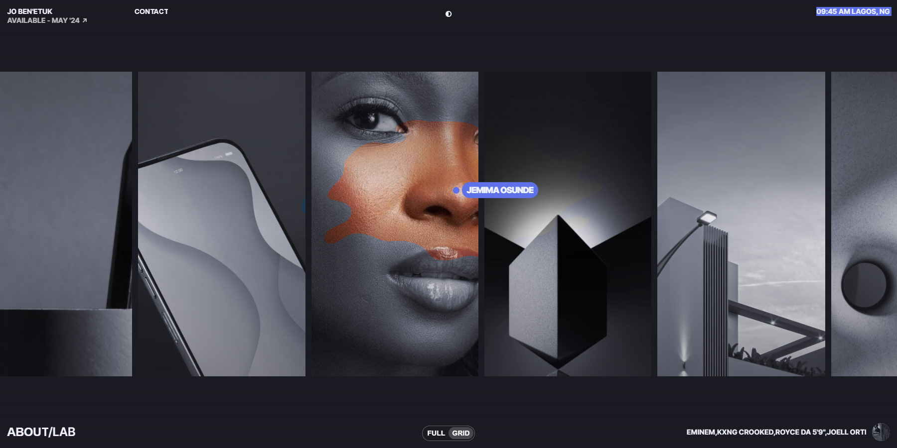 Jo Ben'Etuk - Portfolio `24 - Website of the Day