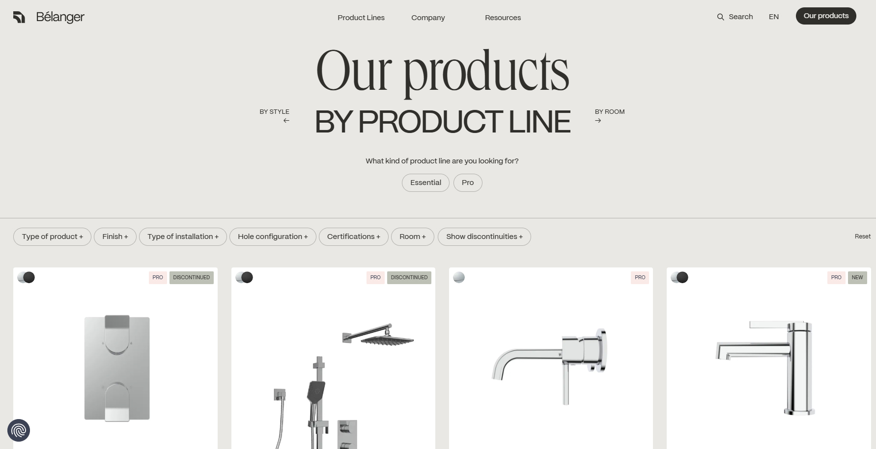 Bélanger Faucets - Website of the Day