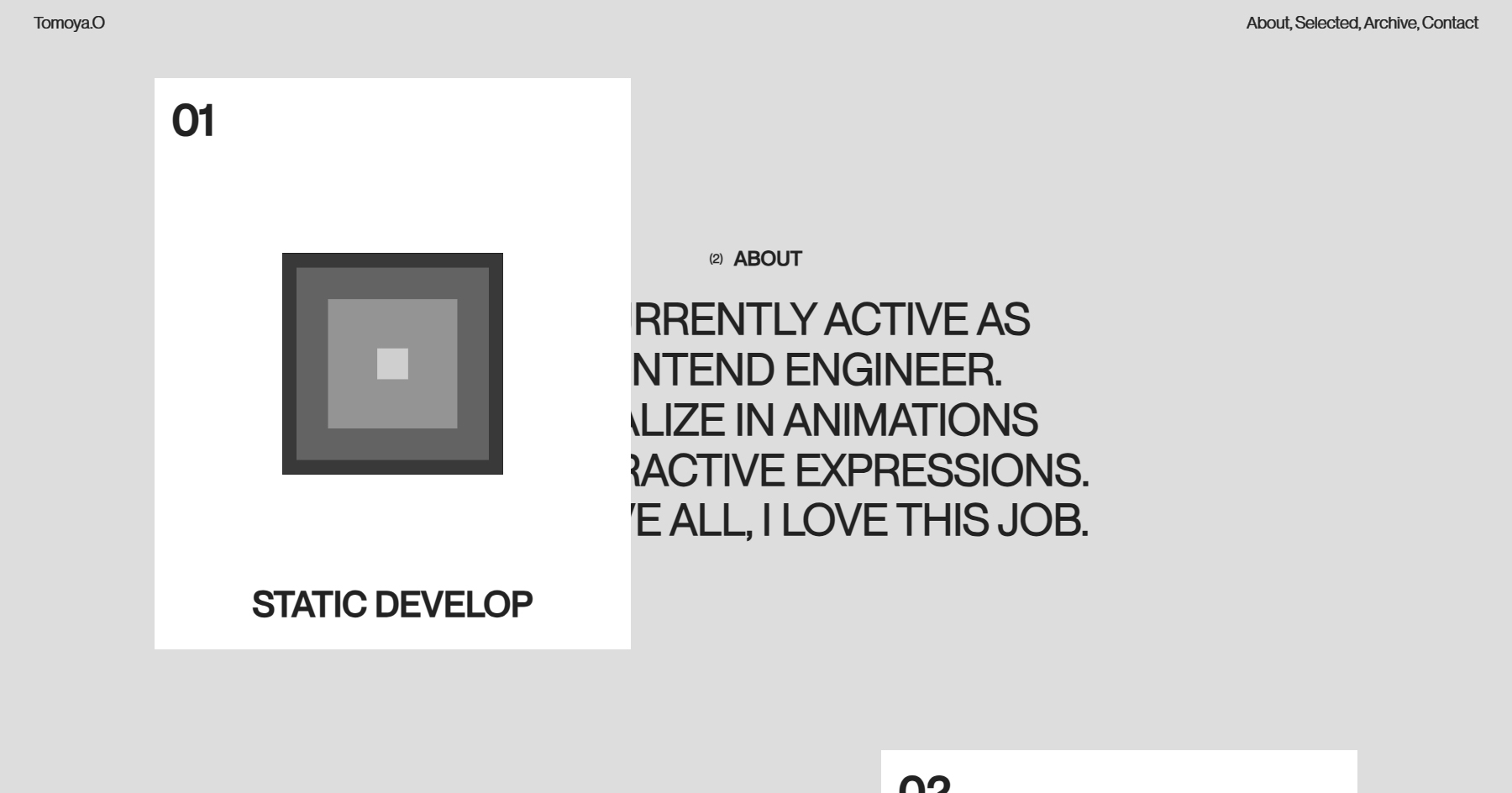 Portfolio ver7 - tomoya okada - Website of the Day