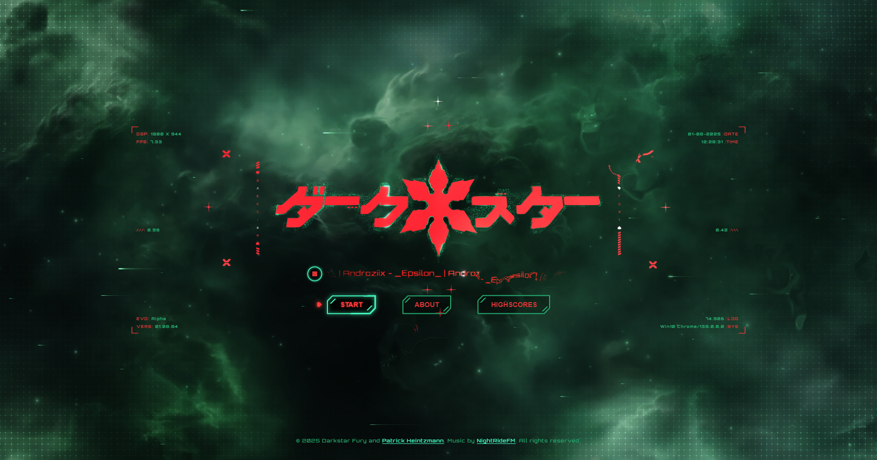 Darkstar Fury: Evo I - Website of the Day