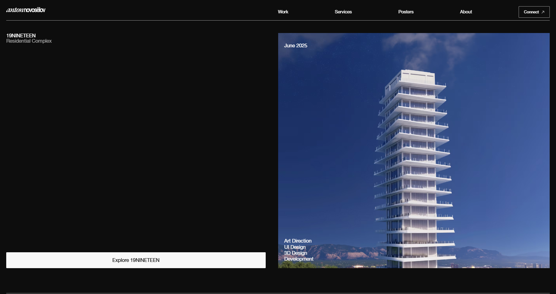 Anton Novosëlov Portfolio - Website of the Day