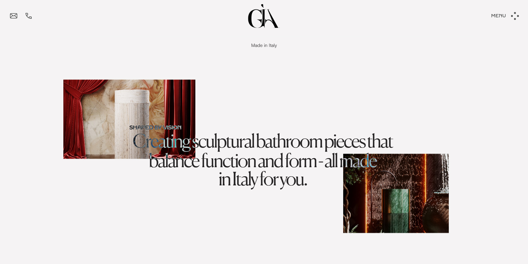 GÍA Bathrooms - Website of the Day