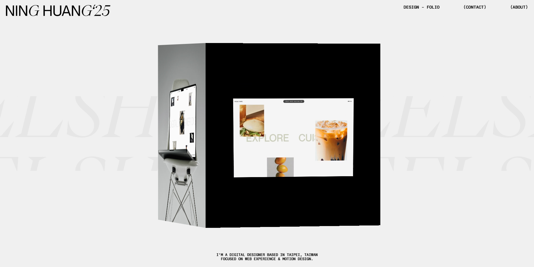 Ning Huang - Digital Designer - Website of the Day