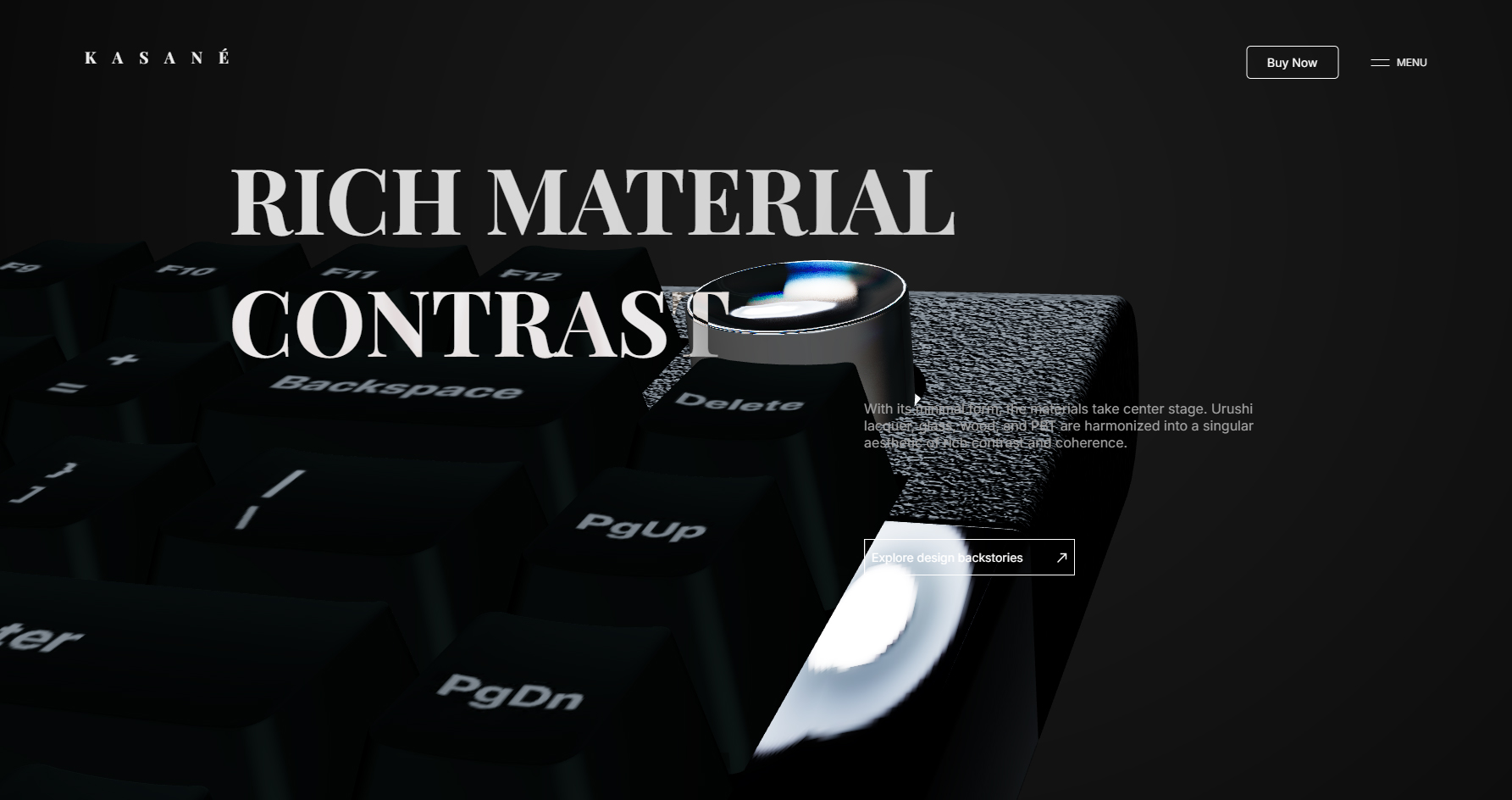 KASANÉ — Urushi Keyboard - Website of the Day