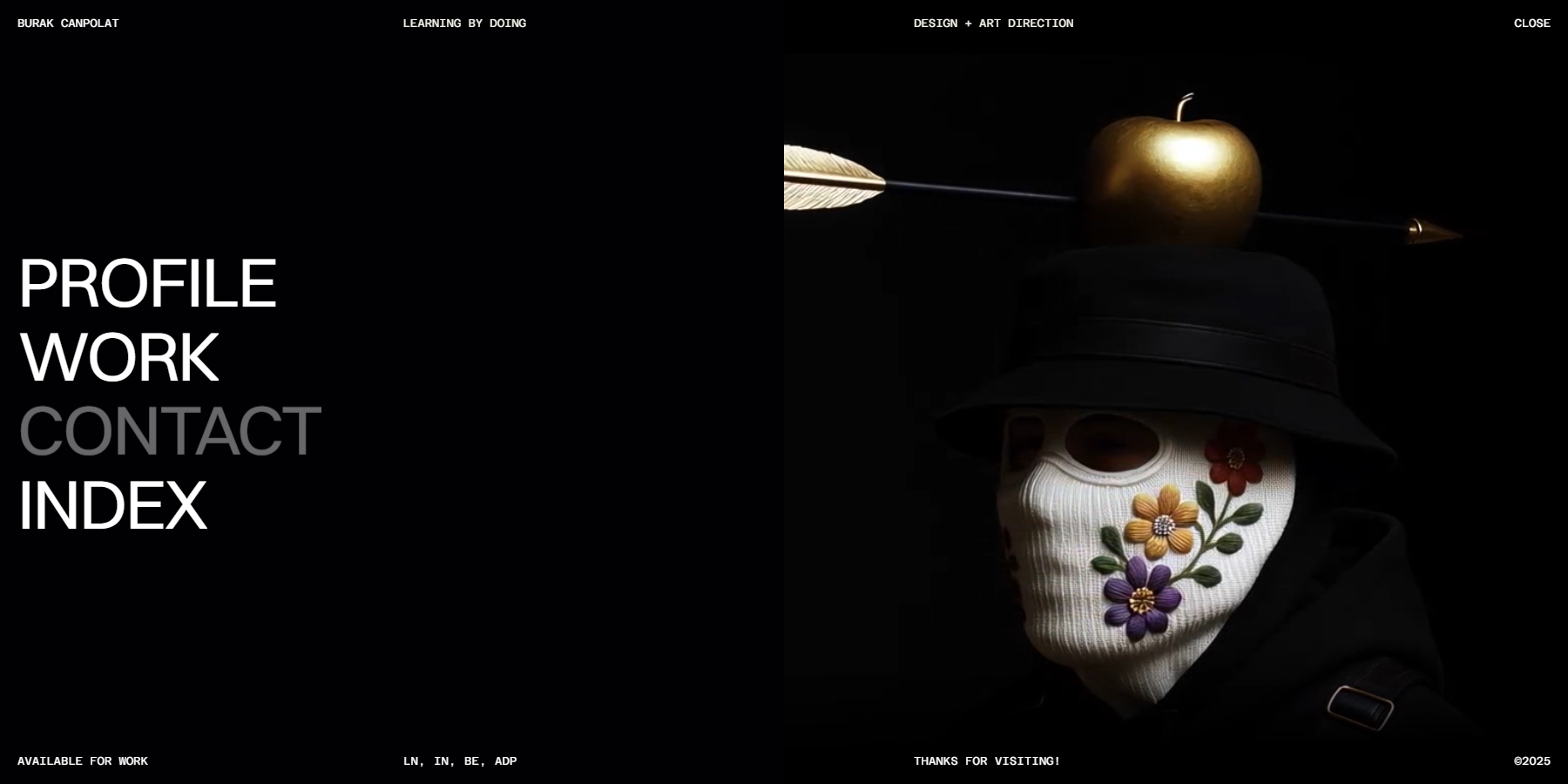 Burak Canpolat Portfolio - Website of the Day