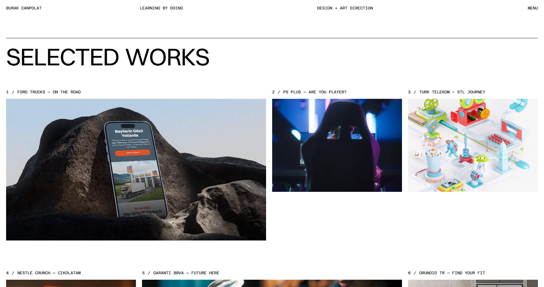 Burak Canpolat Portfolio - Website of the Day