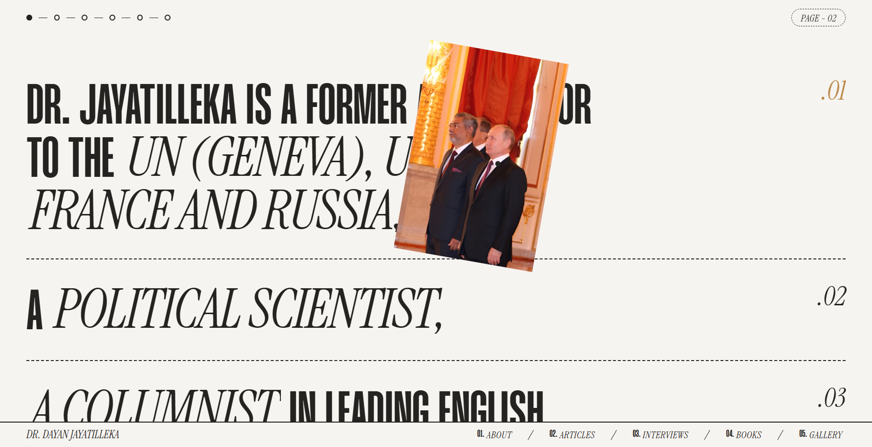 Dayan Jayatilleka Perosnal Site - Website of the Day