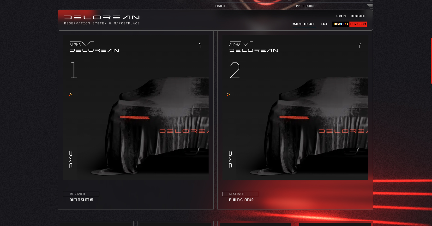 DeLorean Marketplace - Website of the Day