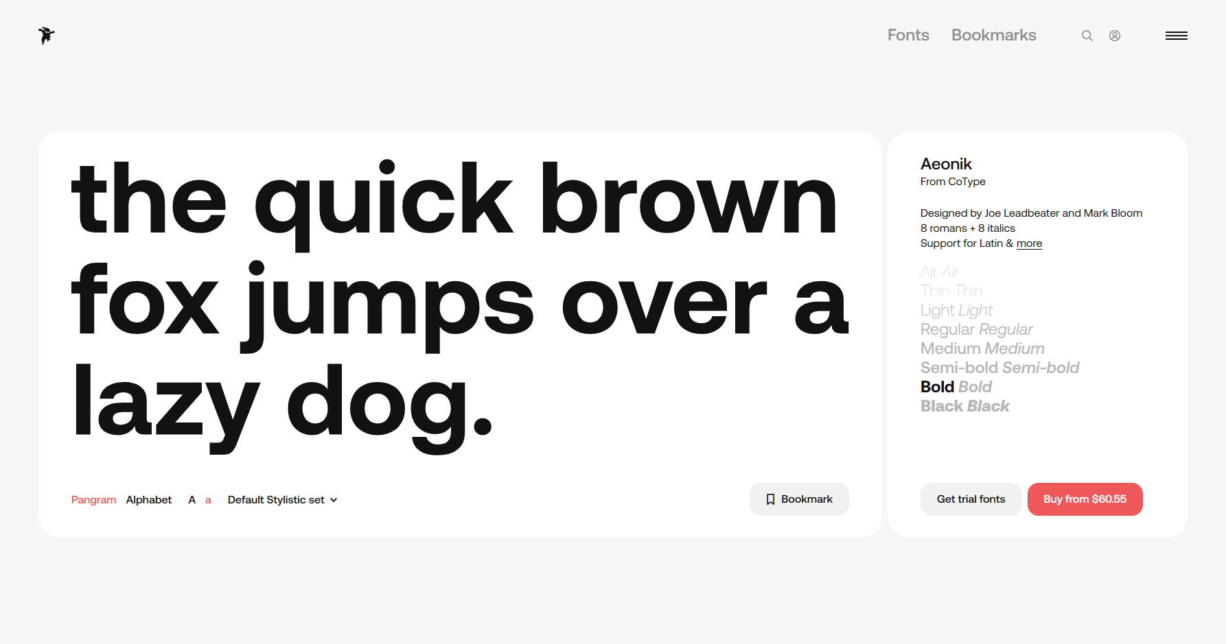 Fonts Ninja - Website of the Day