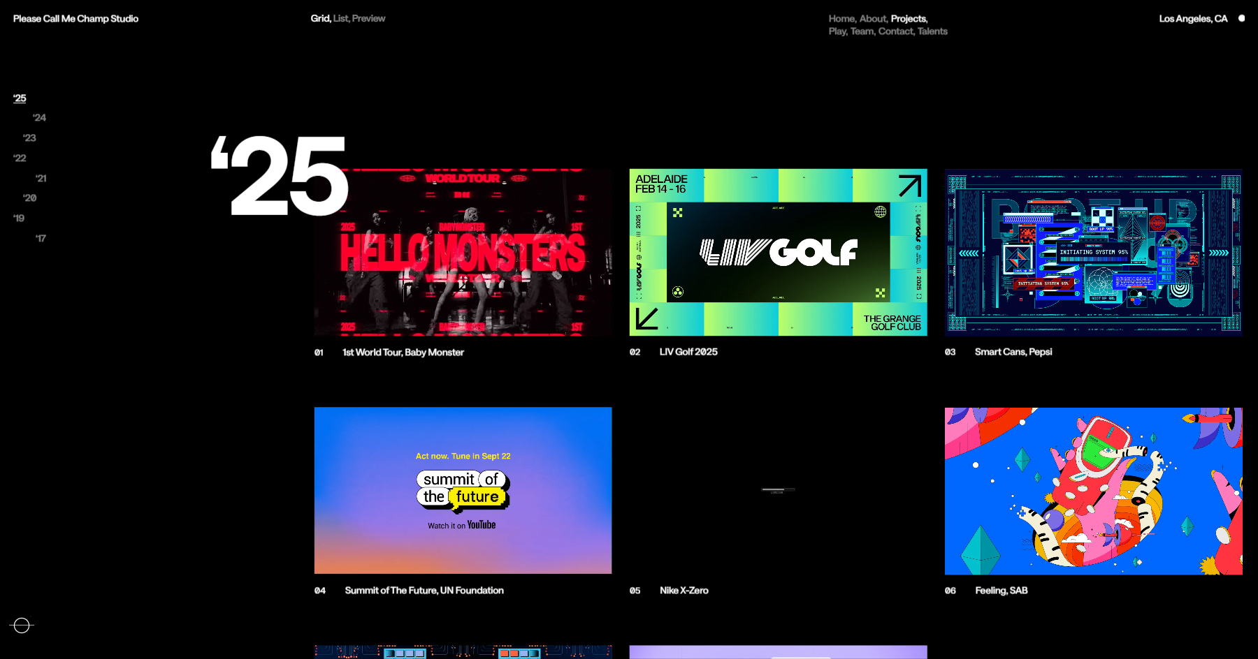 Please Call Me Champ Studio - Website of the Day