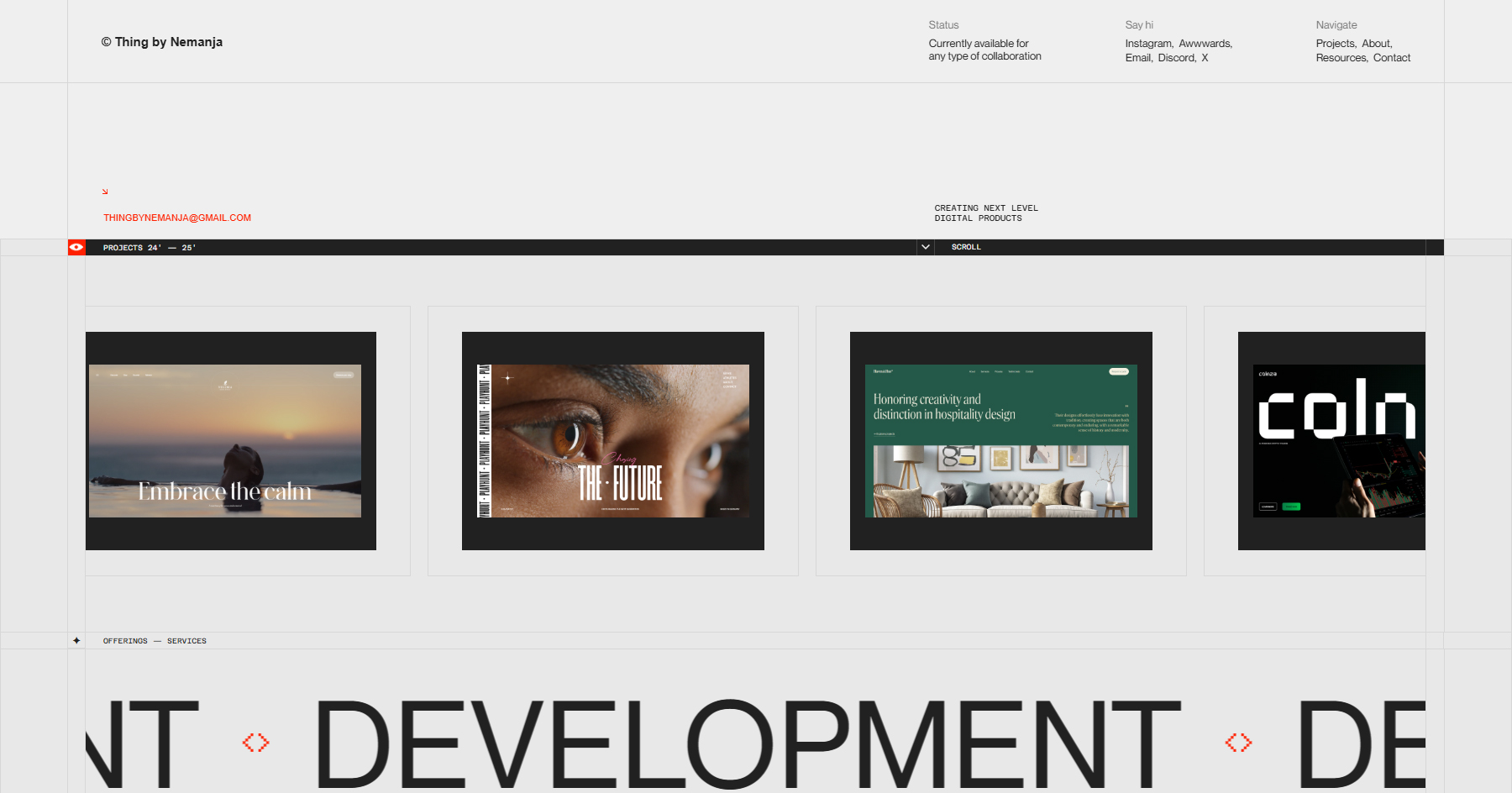 Thing by Nemanja - Website of the Day