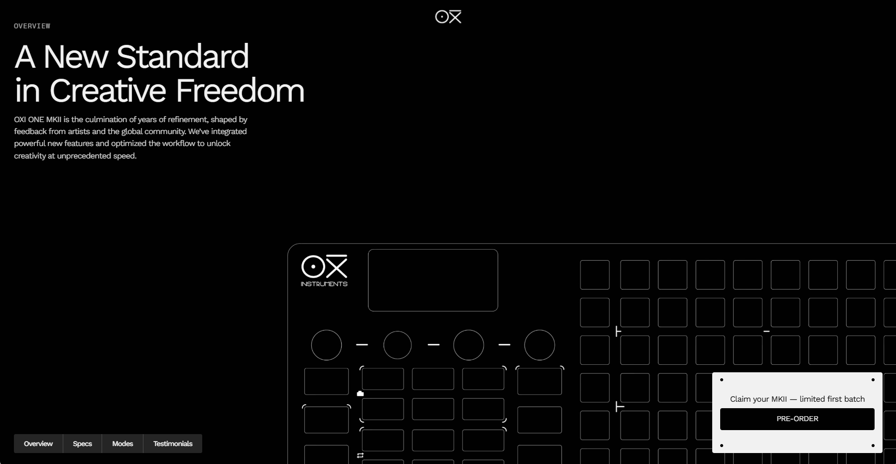 OXI ONE MKII - Website of the Day