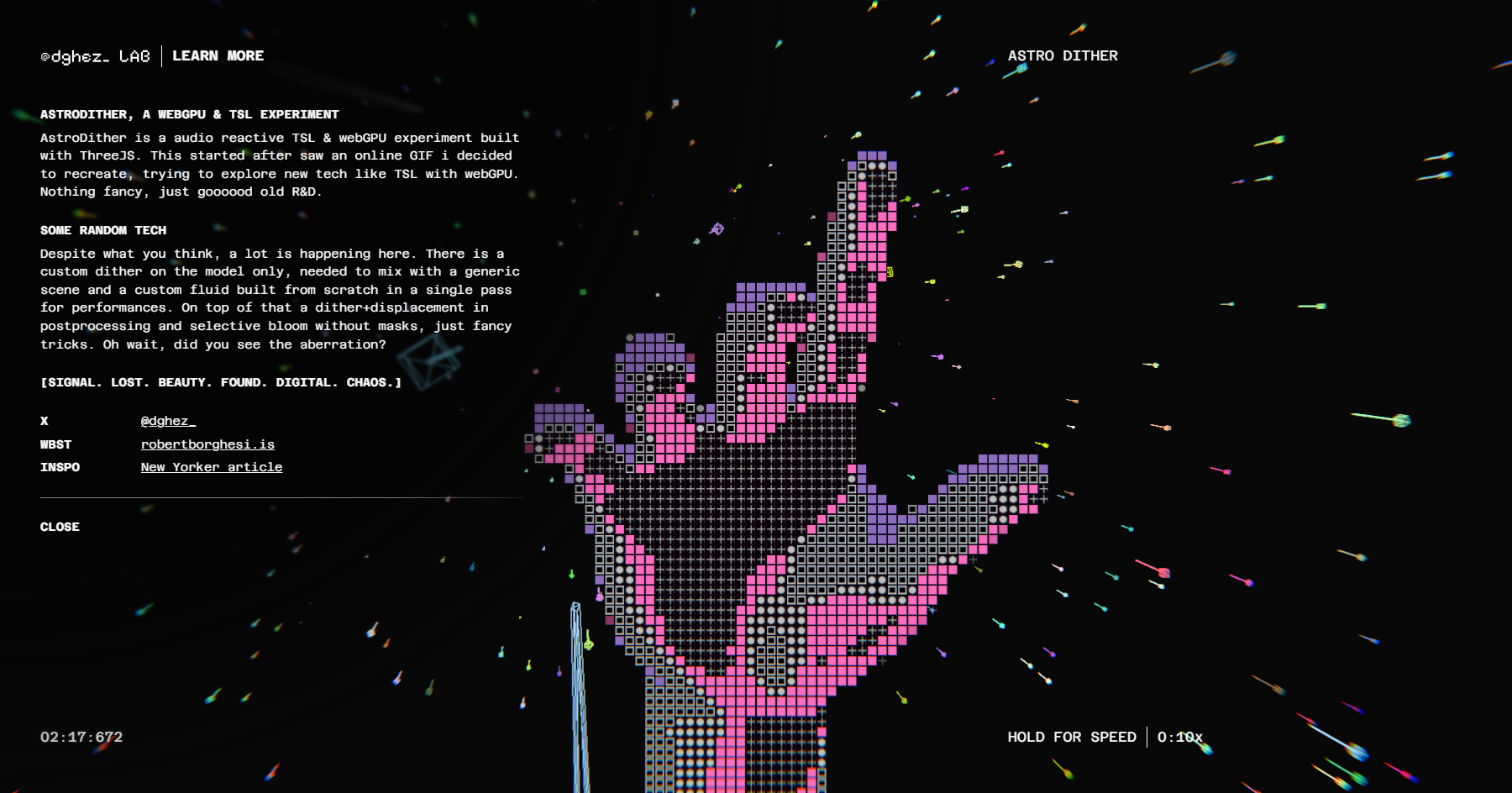 ASTRODITHER - Website of the Day