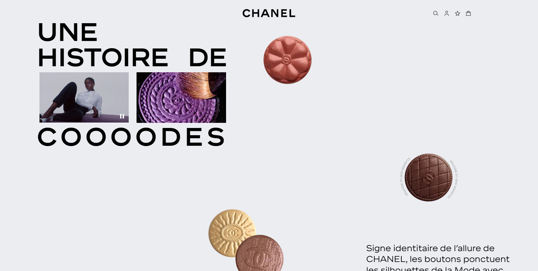 CHANEL - Les 4 Ombres Boutons - Website of the Day