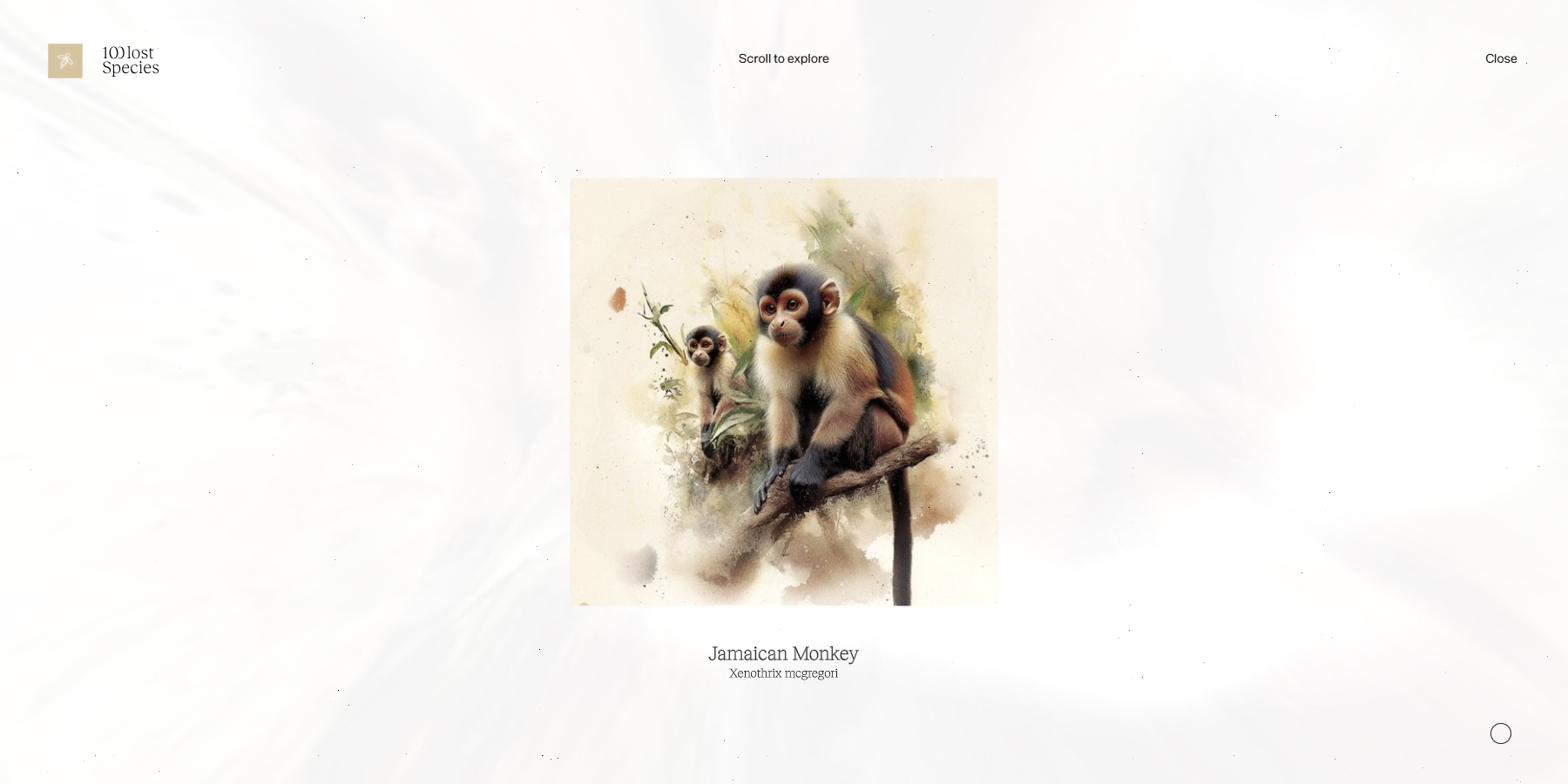 100 Lost Species - Website of the Day