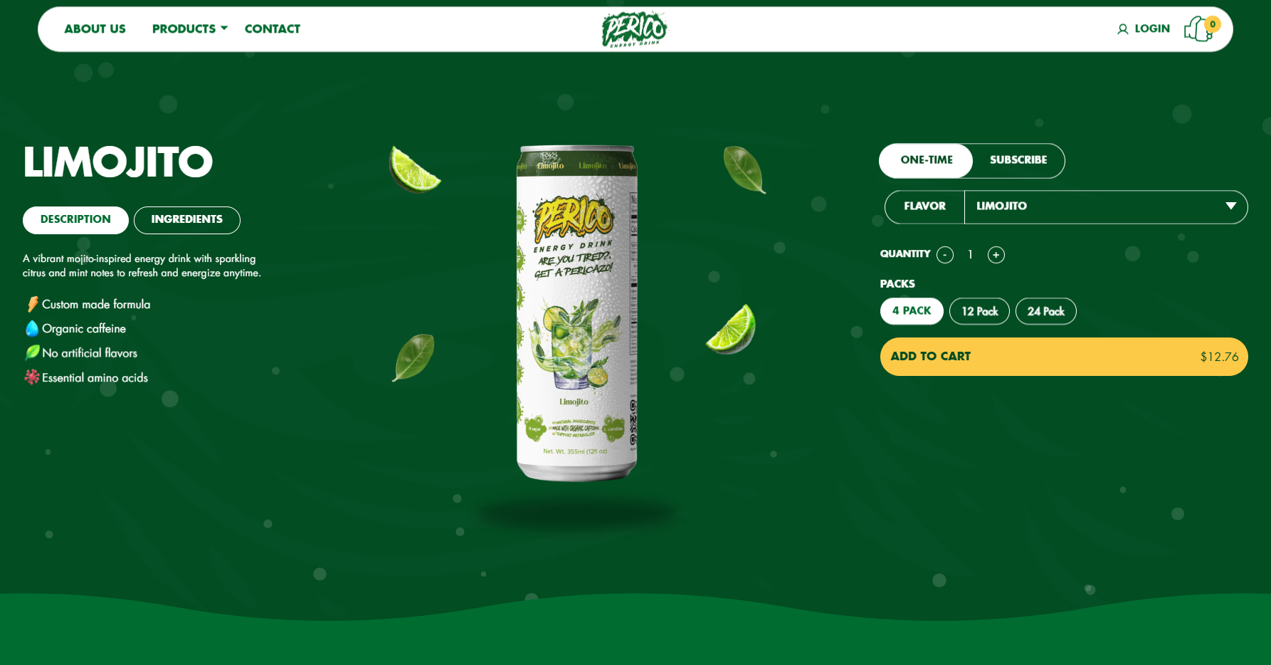 Perico Energy Drinks - Website of the Day
