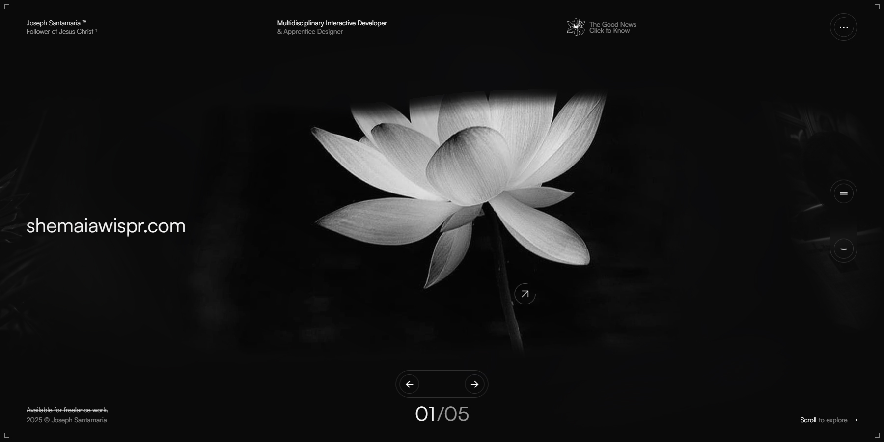 Joseph Santamaria - Folio '25 - Website of the Day