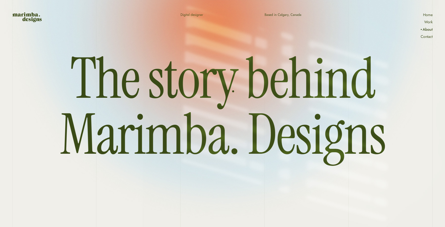Marimba.Designs Portfolio Website - Website of the Day
