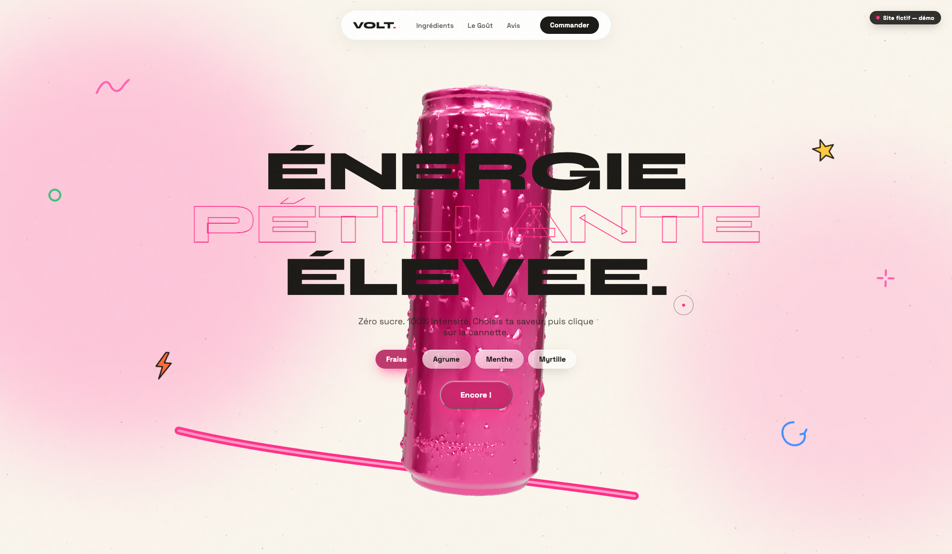 VOLT — Sparkling Energy (3D Experie - Website of the Day