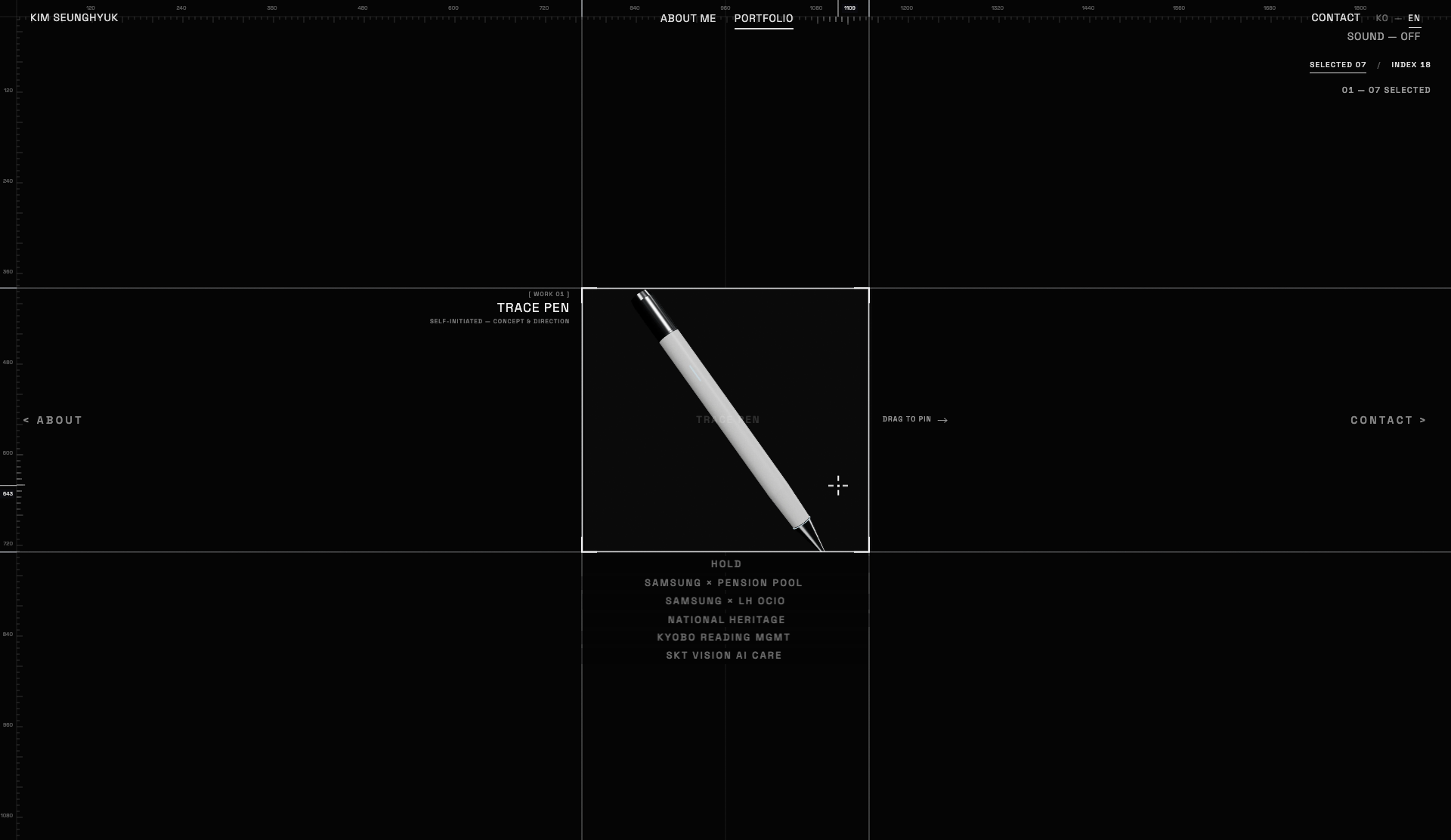 Seunghyuk Kim Interactive Portfolio - Website of the Day
