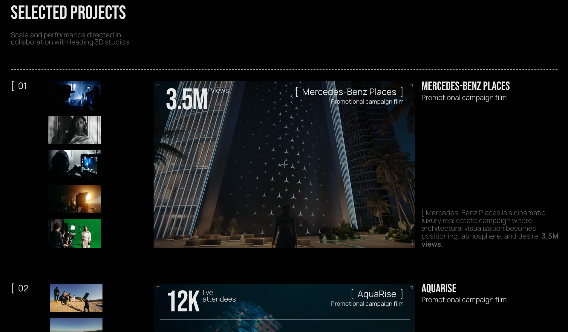 CA Film Creatives Cinematic Studio - Website of the Day