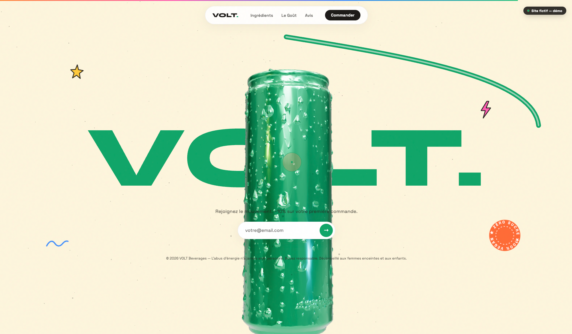 VOLT — Sparkling Energy (3D Experie - Website of the Day