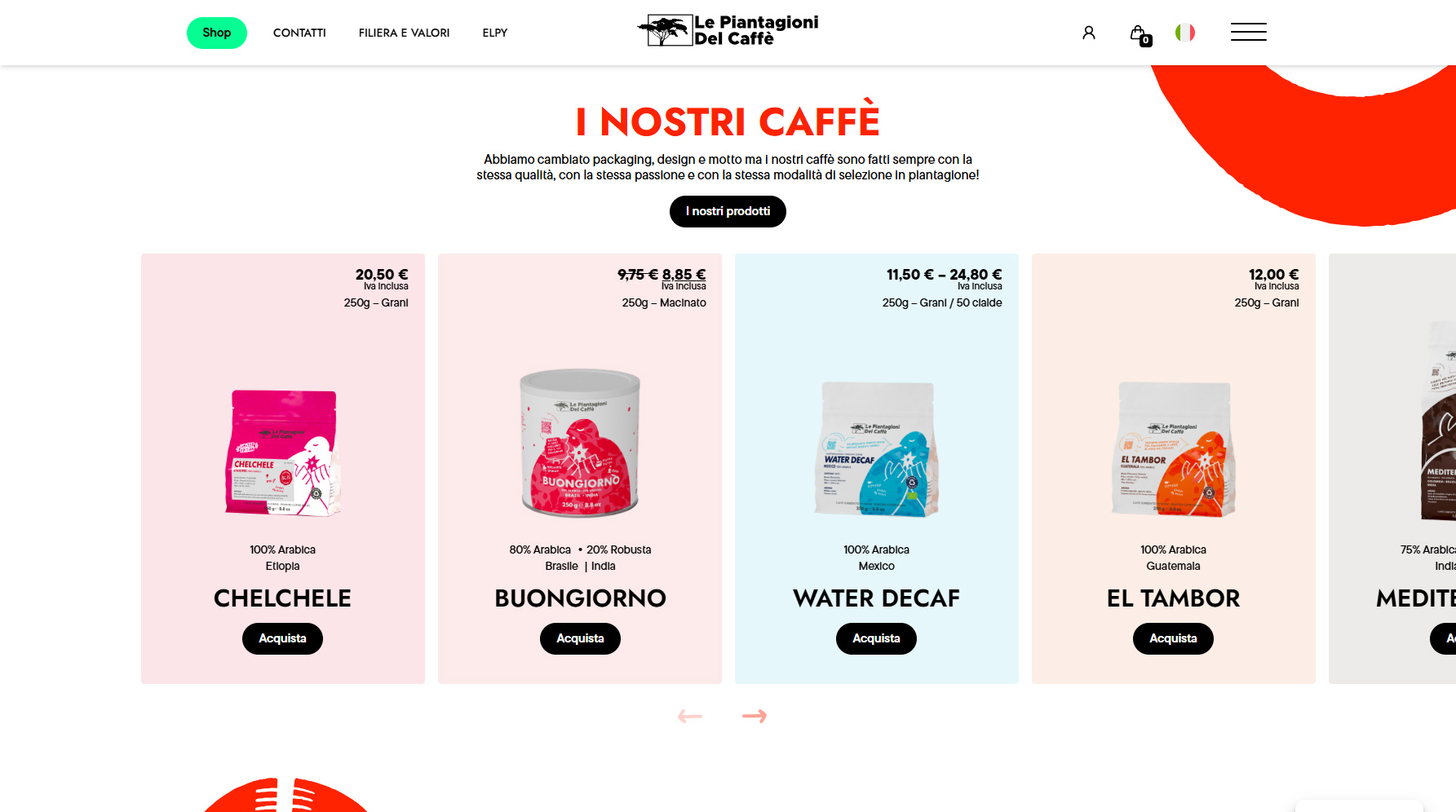 Le Piantagioni Del Caffè - Website of the Day