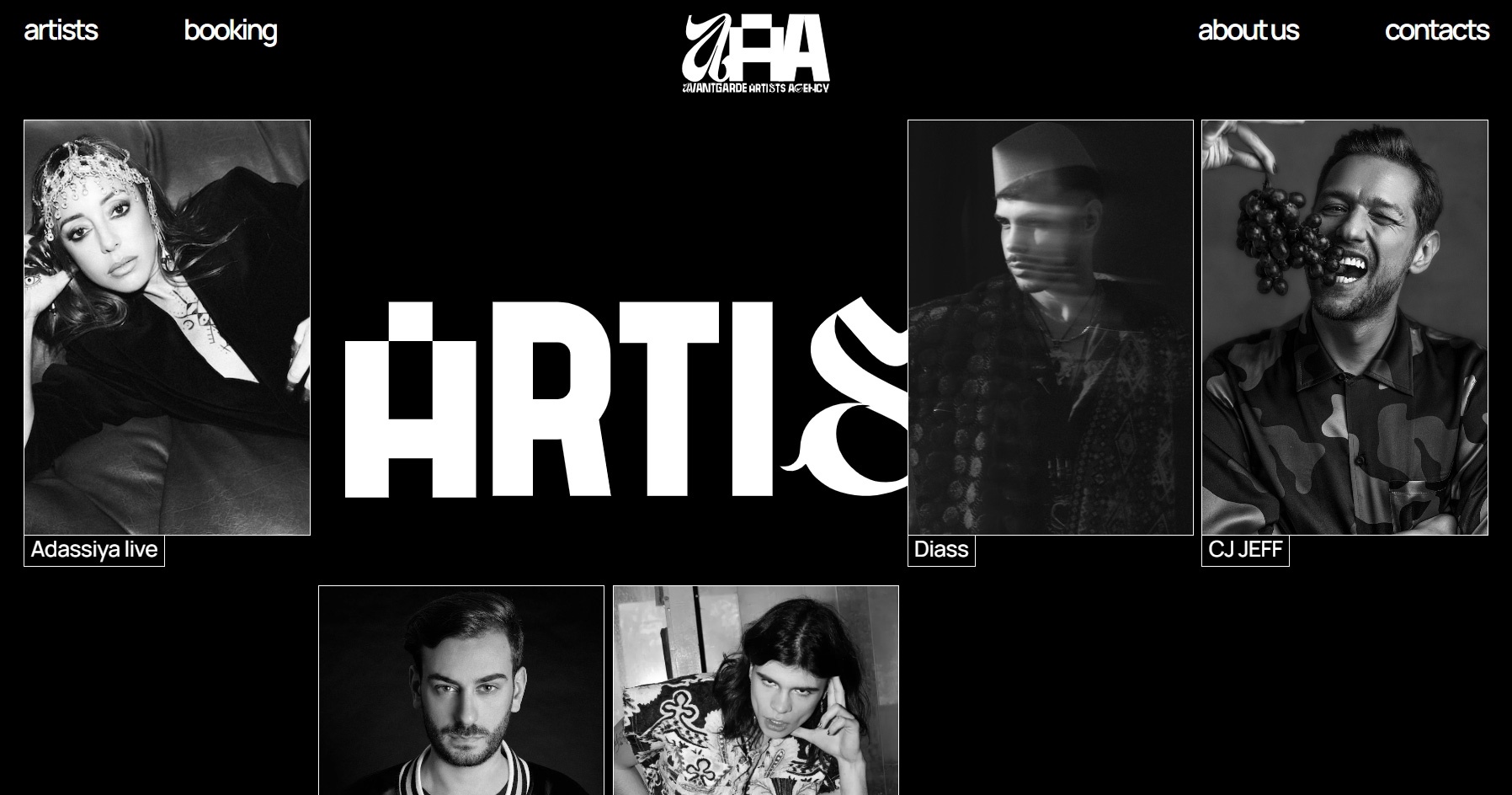 Avantgarde Artist Agency - Website of the Day