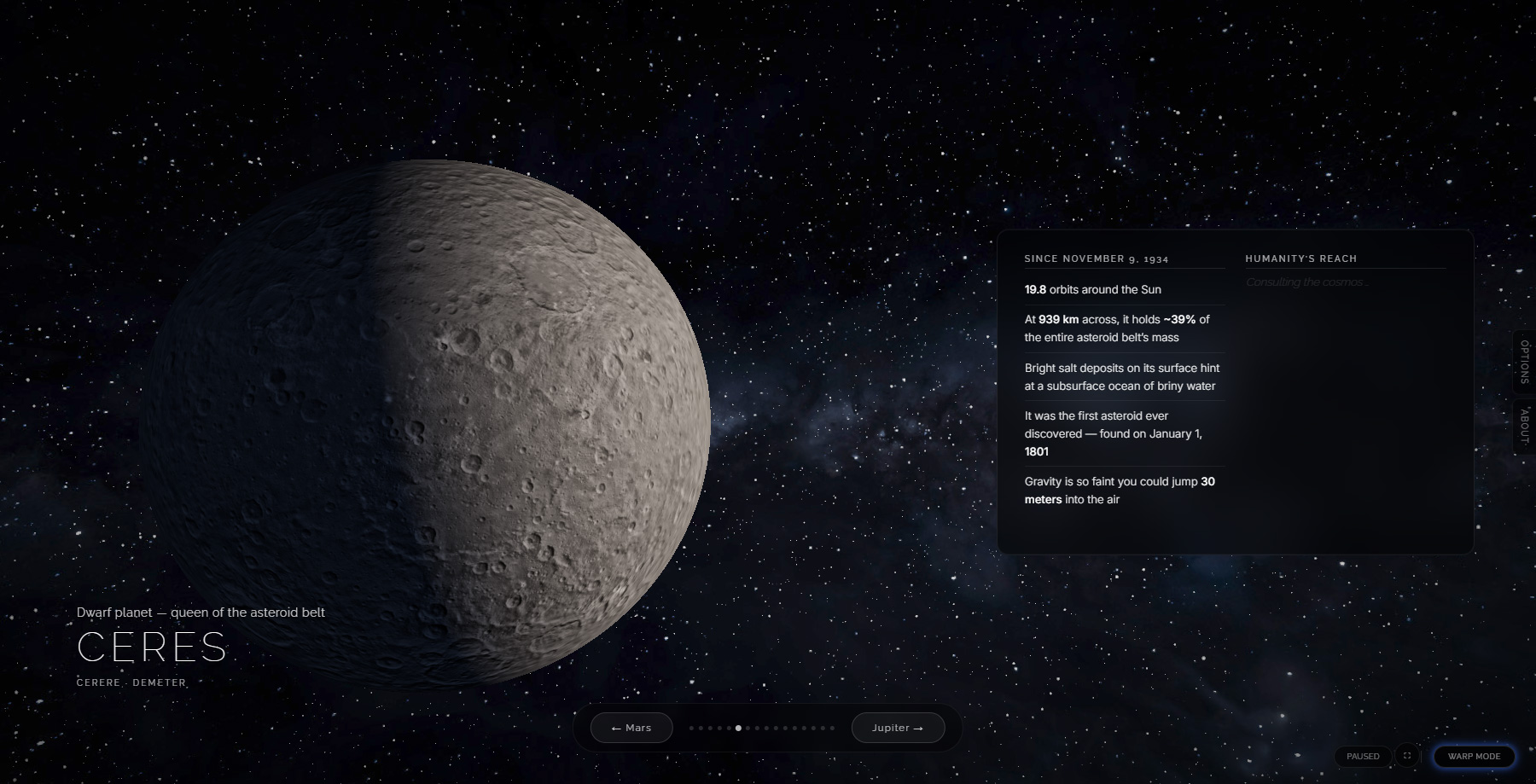 The Cosmic Stage - Website of the Day