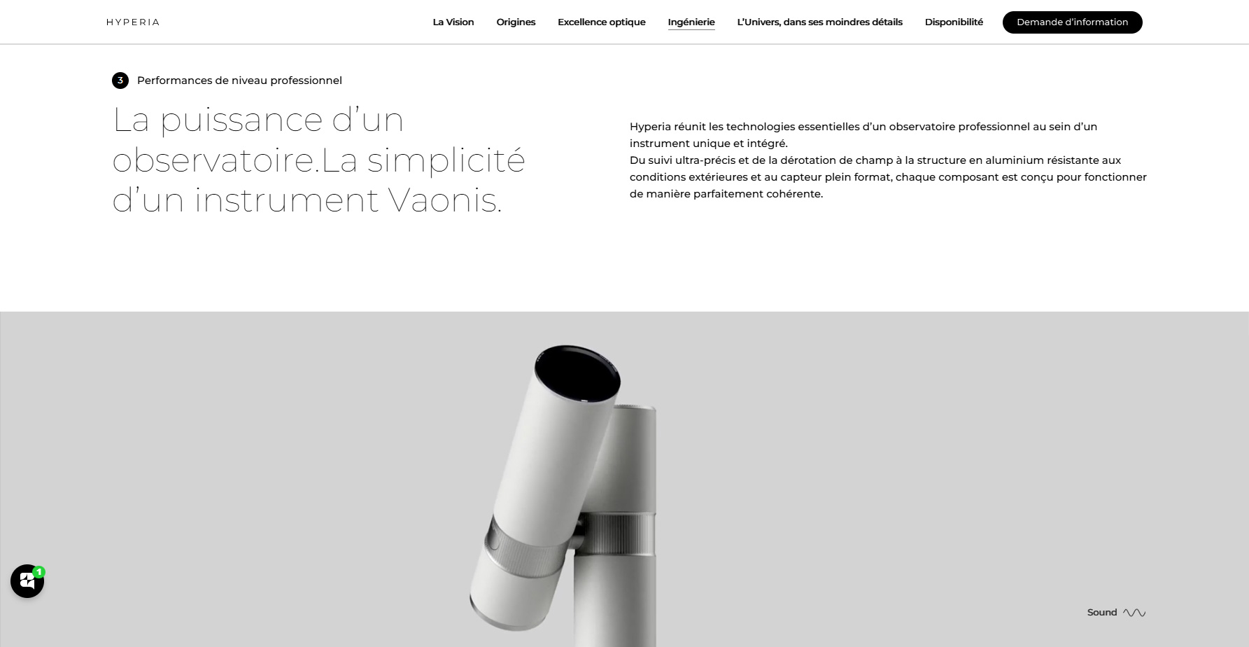 Hyperia by Vaonis - Website of the Day