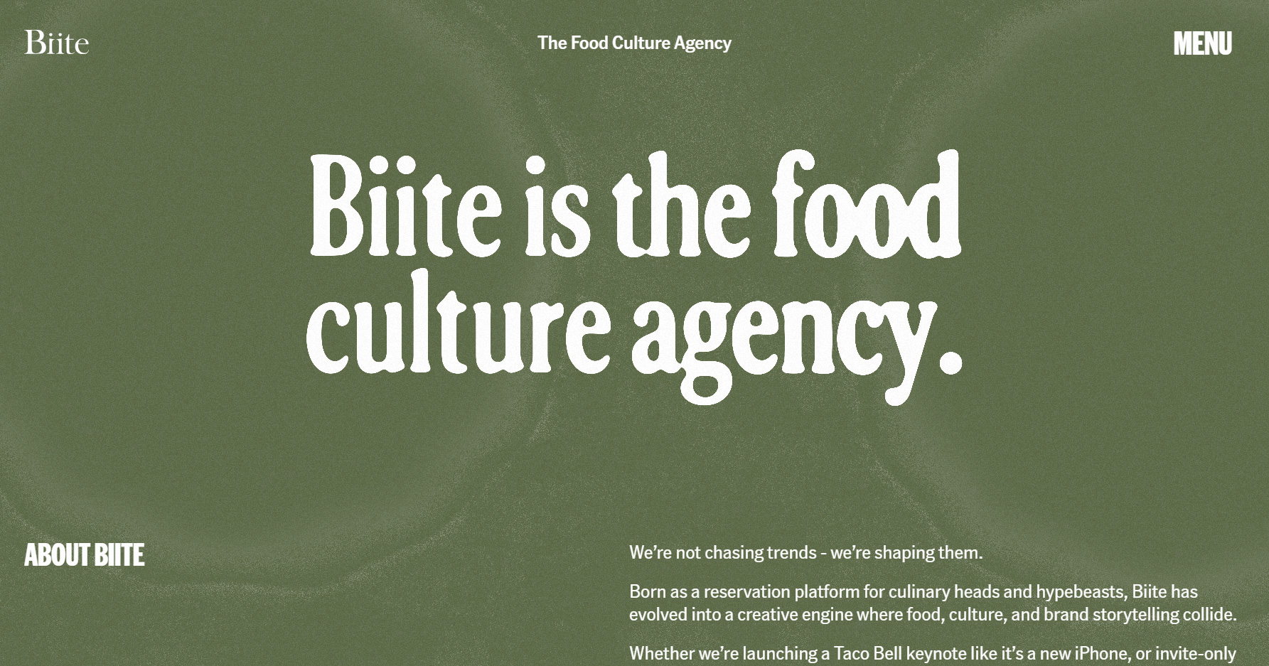 Biite - The Food Culture Agency - Website of the Day