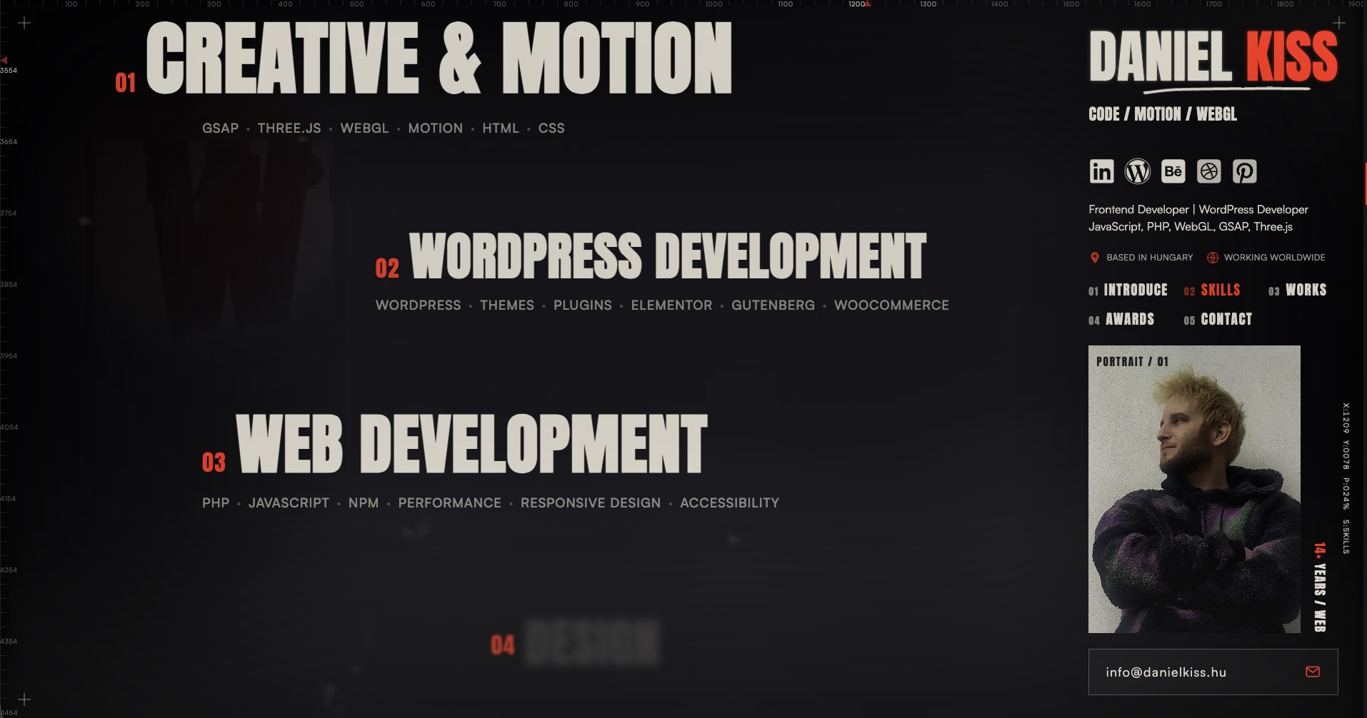 Daniel Kiss — Creative Development - Website of the Day