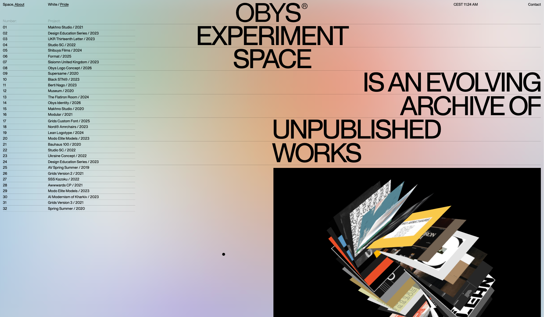 Obys® Experiment Space - Website of the Day